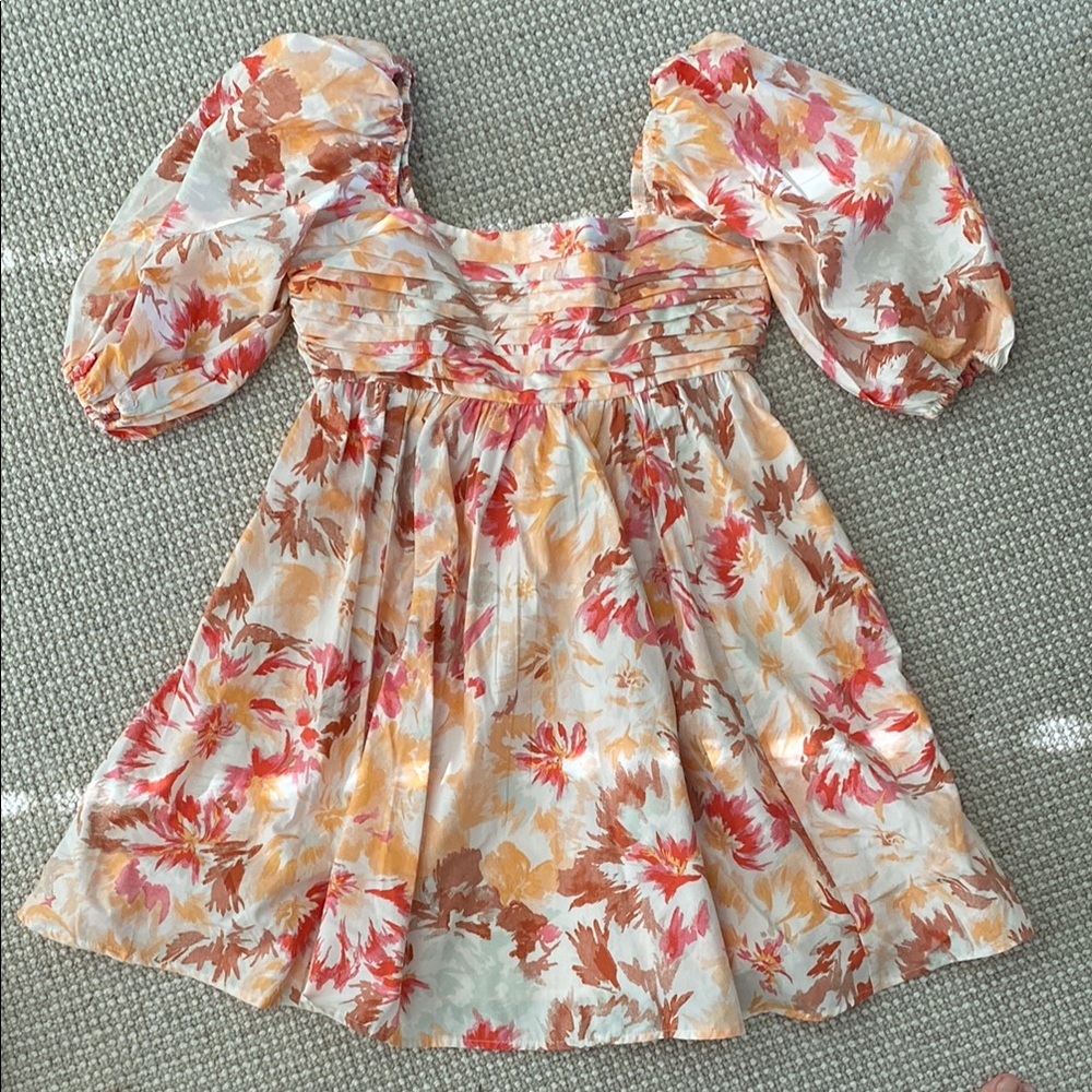 Floral Abercrombie Puff Sleeve Dress